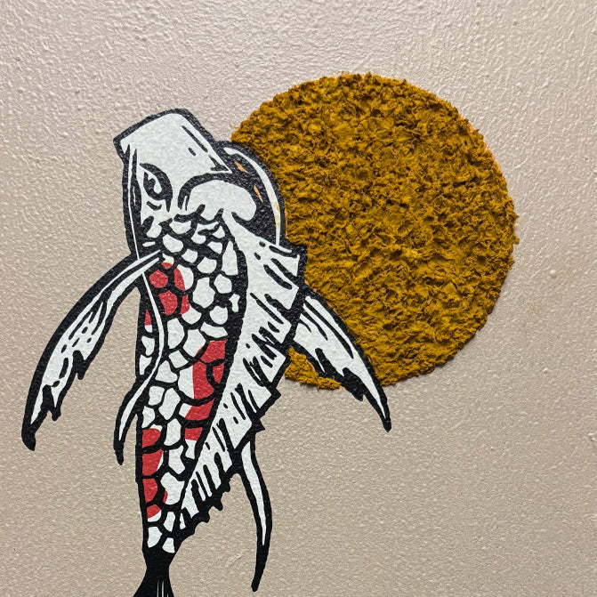 Koi Fish - Χειροποίητο πορτρέτο από χαρτοπολτό