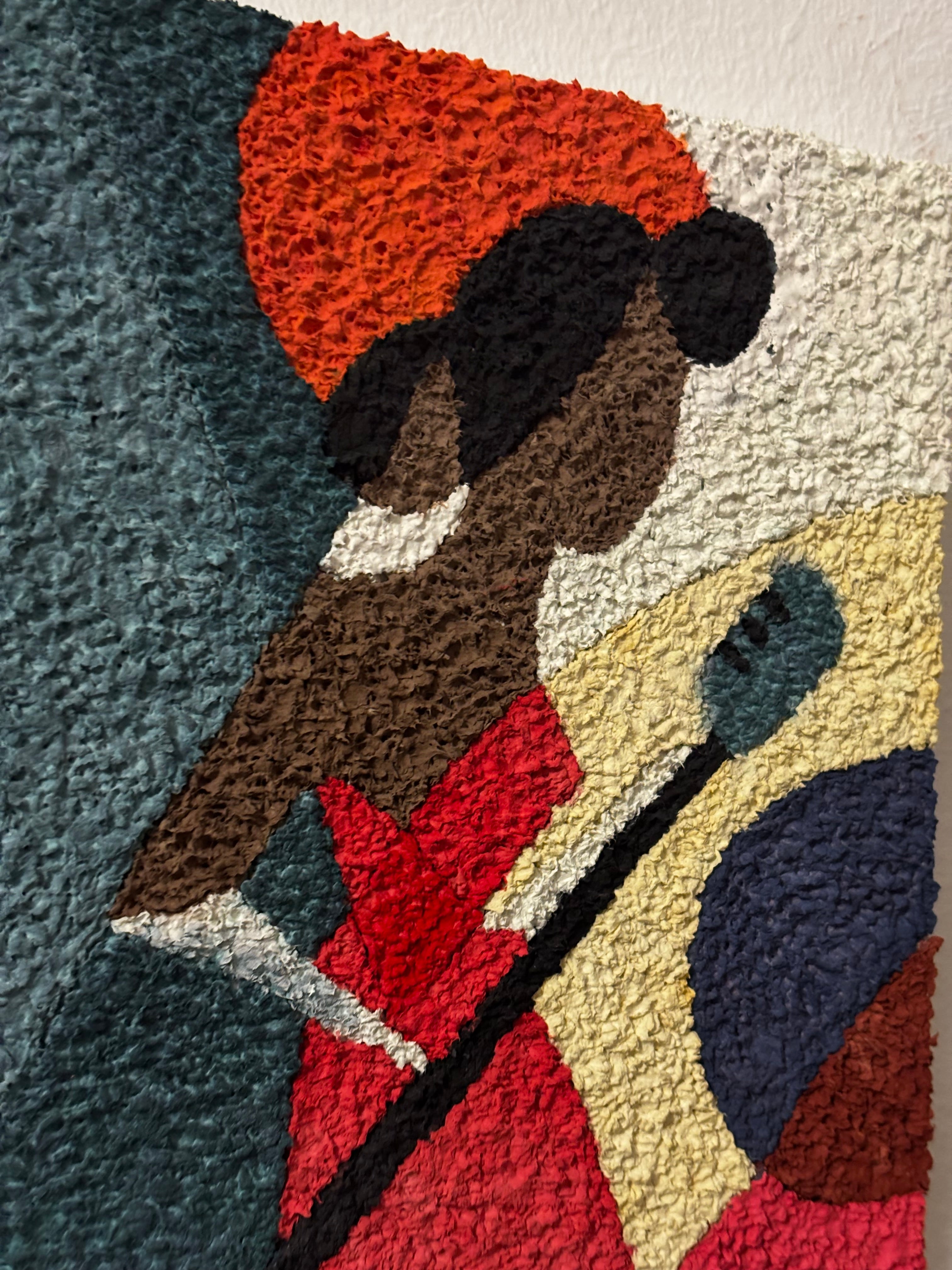 Τραγουδίστρια - Χειροποίητο πορτρέτο από χαρτοπολτό