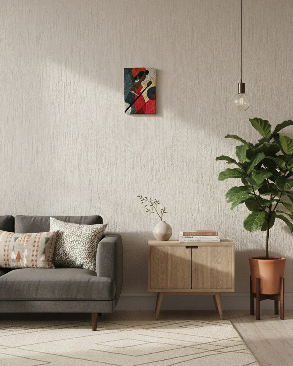 Τραγουδίστρια - Χειροποίητο πορτρέτο από χαρτοπολτό