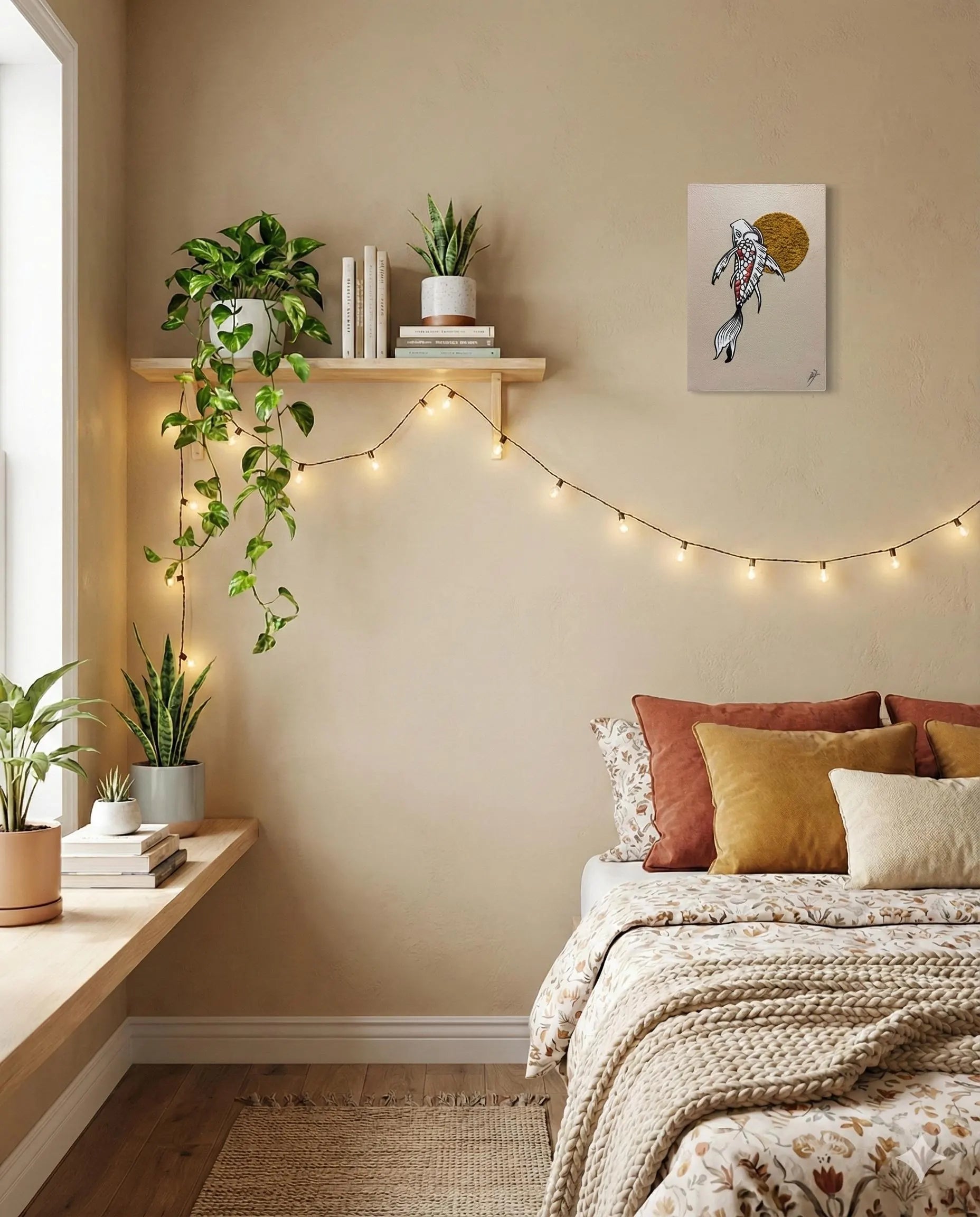 Koi Fish - Χειροποίητο πορτρέτο από χαρτοπολτό